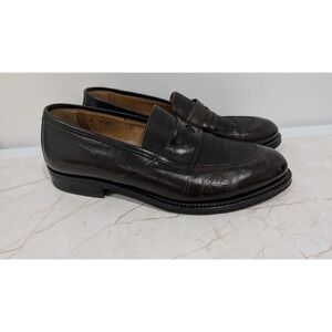 Vtg Steeple Gate Mens Leather Penny Loafers Made in Italy Dress Shoes 9.5 71071